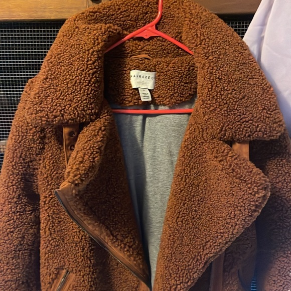 Anthropologie Moto Aviator Bomber Jacket Marrakech Rust Orange Brown Sherpa XS - Picture 7 of 7